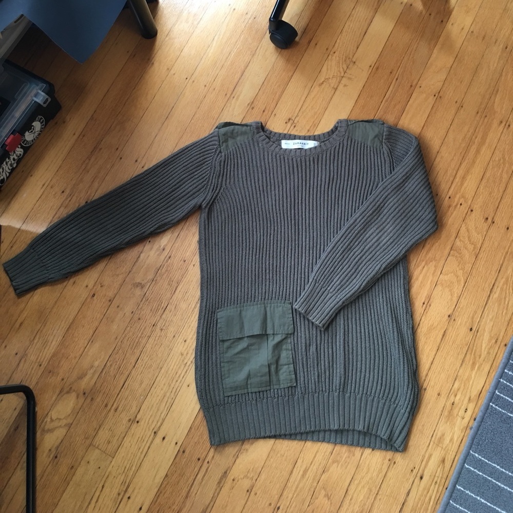 Zara Sweater with Military Details
